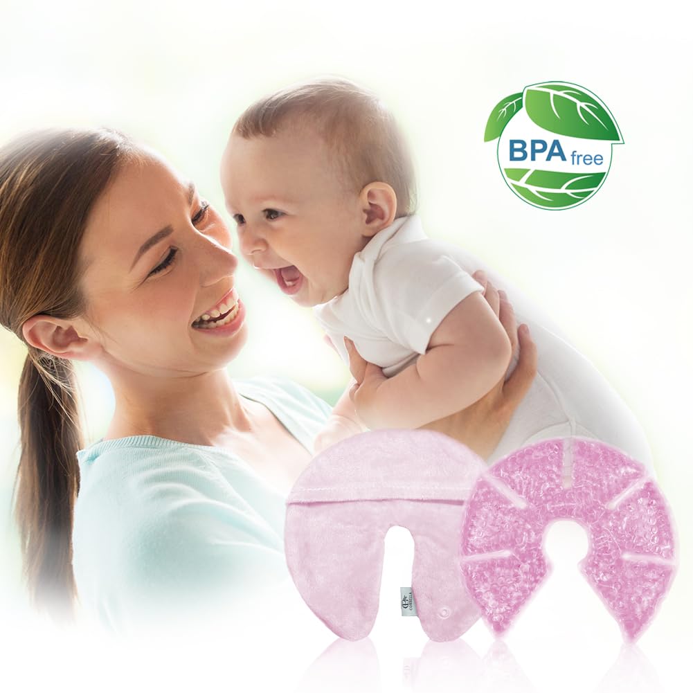 Hot Cold Gel Bead Breast Therapy Pack, Breast Ice Packs for Breastfeeding
