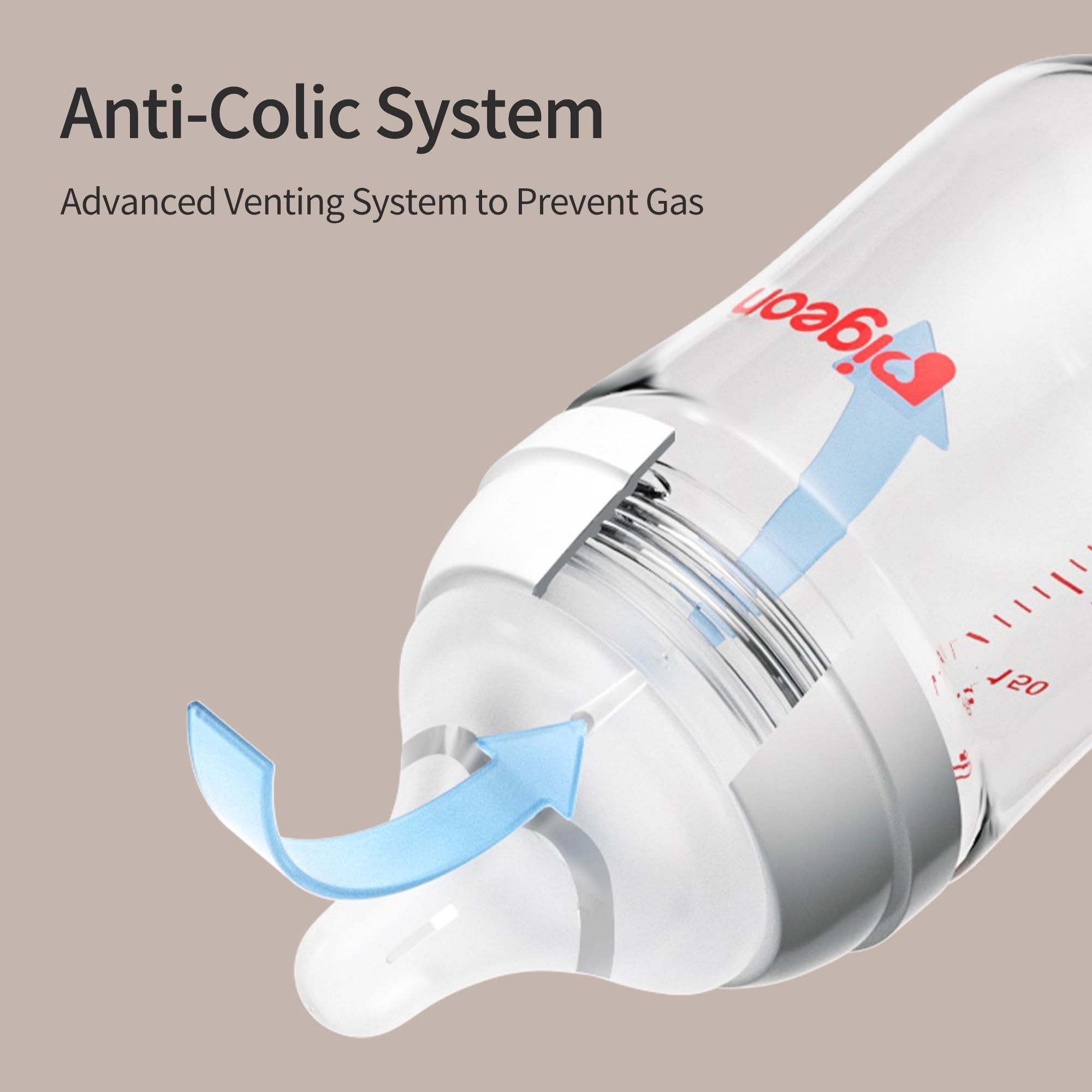 Pigeon PP Wide Neck Anti-Colic Nursing Bottle, 5 oz, 4-Pack
