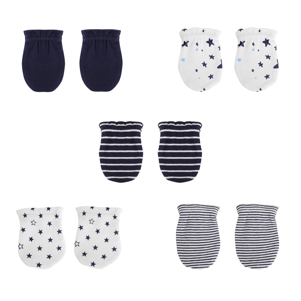 5 Pairs Unisex Baby Mittens No-Scratch 0-6 Months New Born