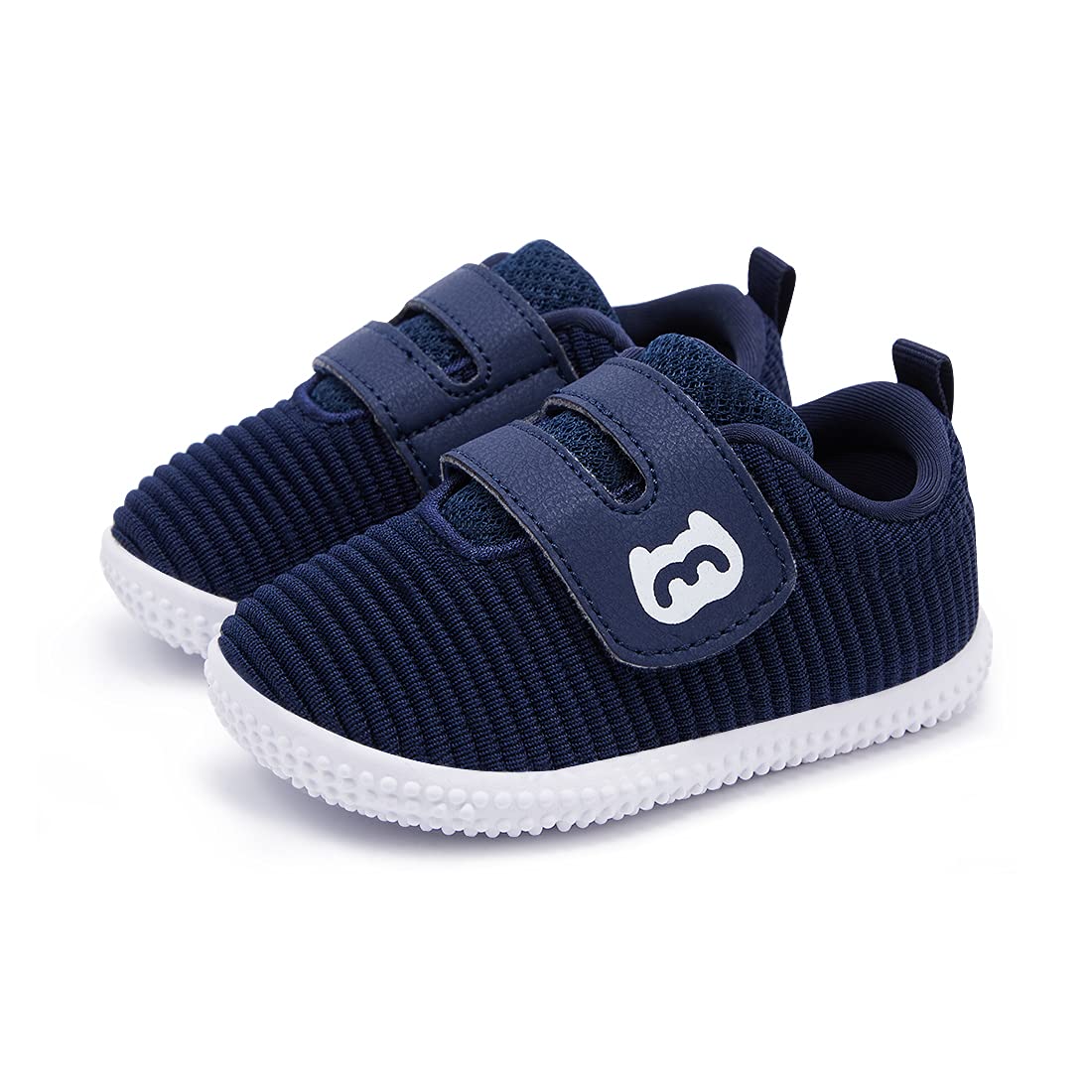 BMCiTYBM Toddler Walking Shoes Baby Boy Girl Barefoot Sneakers White Size 7
