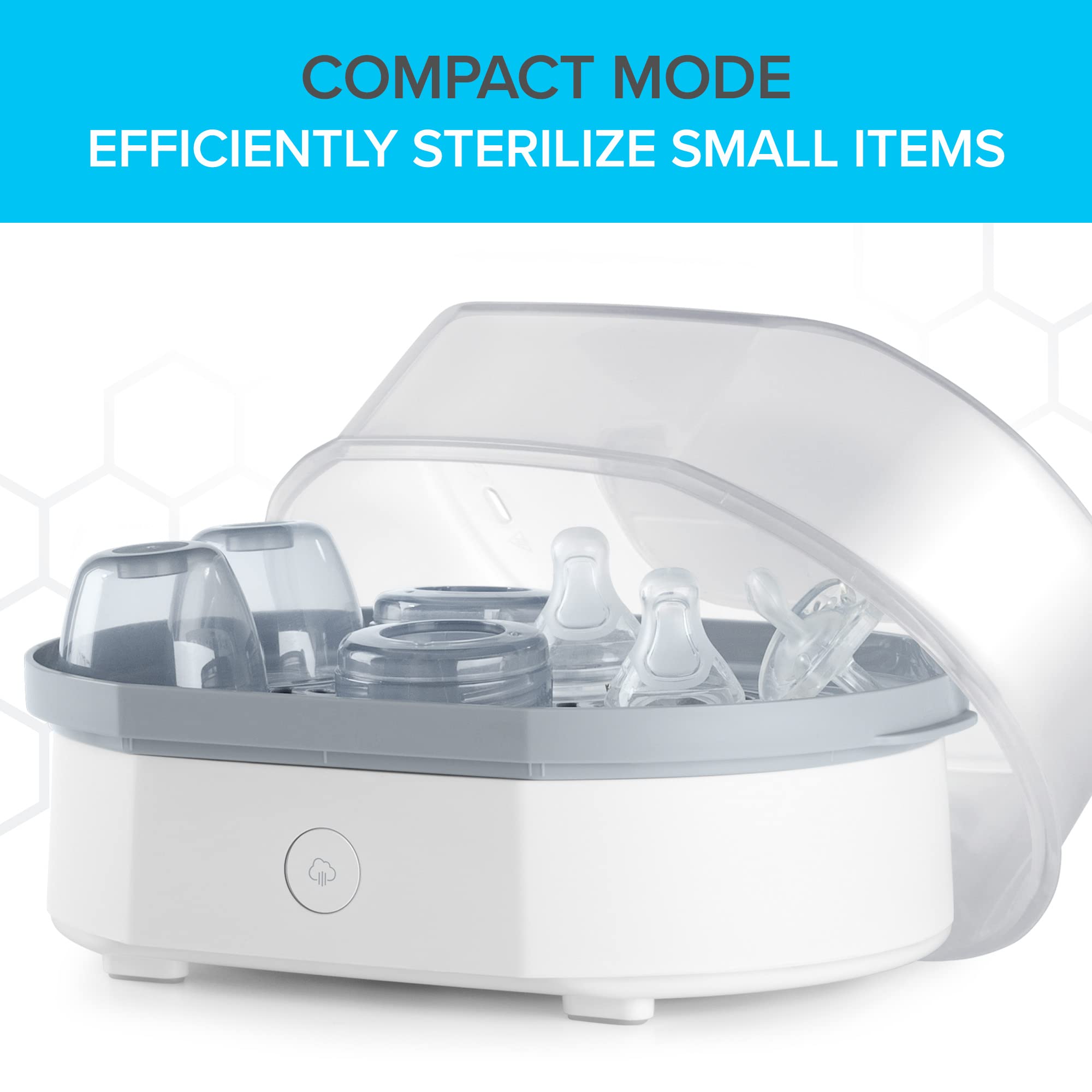 Chicco Baby Bottle Sterilizer, 3-in-1 Electric Steam, Kills 99.9% Germs