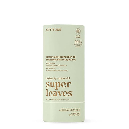 ATTITUDE Pregnancy Stretch Mark Prevention Oil, EWG Verified, Dermatologically Tested, Plant and Mineral-Based, Vegan Maternity Products, Argan Oil, 5 Fl Oz