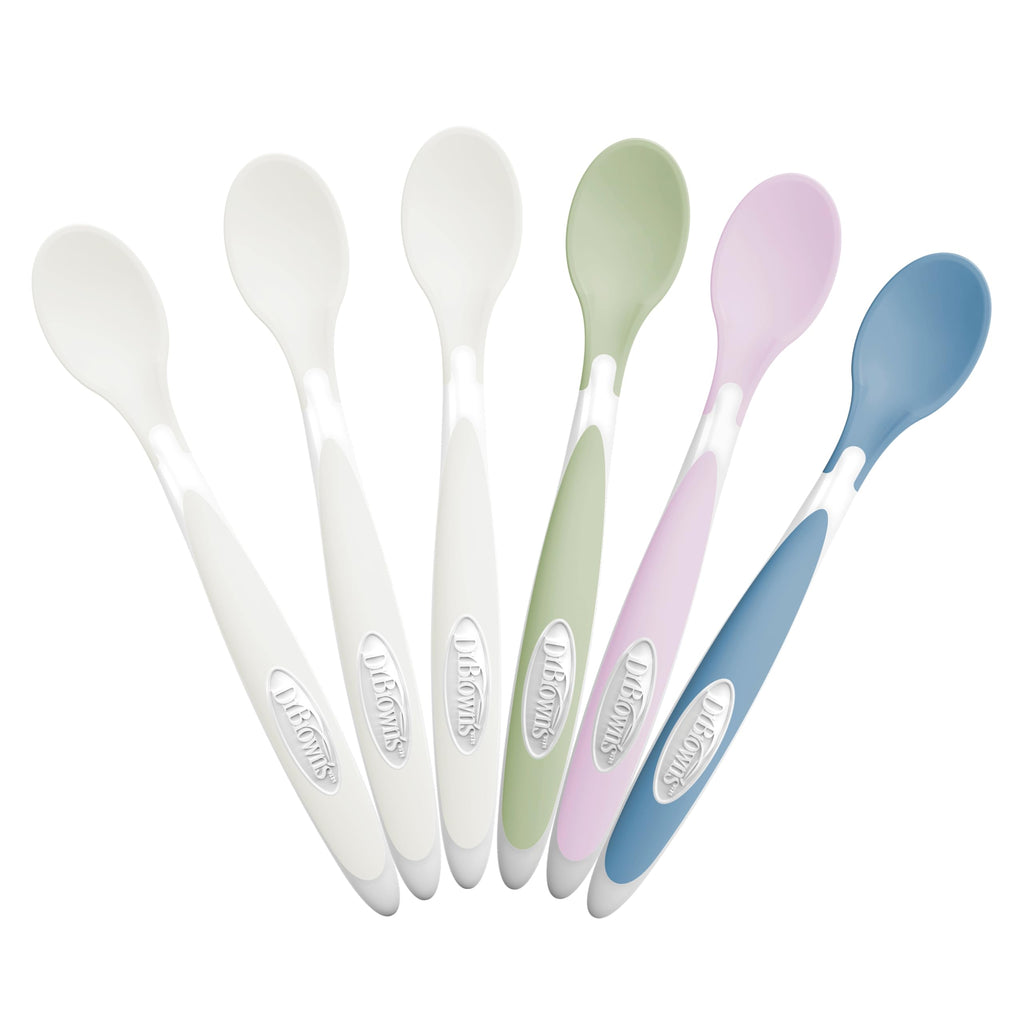 Dr. Brown's Designed to Nourish Soft-Tip Toddler Feeding Spoons, 6-Pack