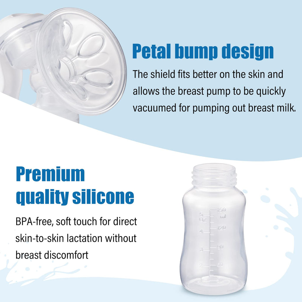 Elfzone Portable Manual Breast Pump - Silicone Hand Feeding Pump