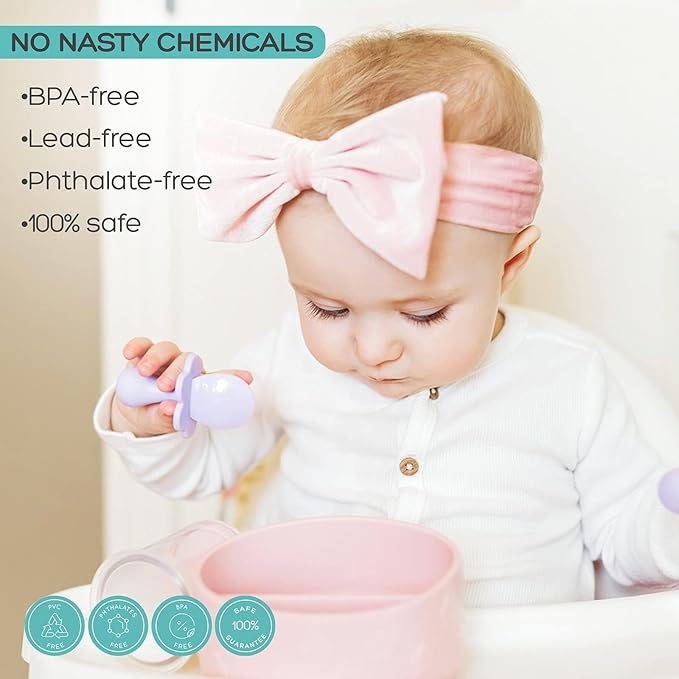 Grabease Baby Silverware Set - Toddler Spoon for Self-Feeding Support - Anti-Choke Collar Infant Fork - Phthalate-Free Construction Baby Feeding Utensils - Mint, Plastic, Pack of 1