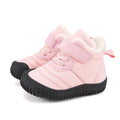 BMCiTYBM Toddler Baby Snow Boots Winter Mid-high Shoes Boys Girls Cold Weather Baby Faux Fur Shoes Pink Size 8