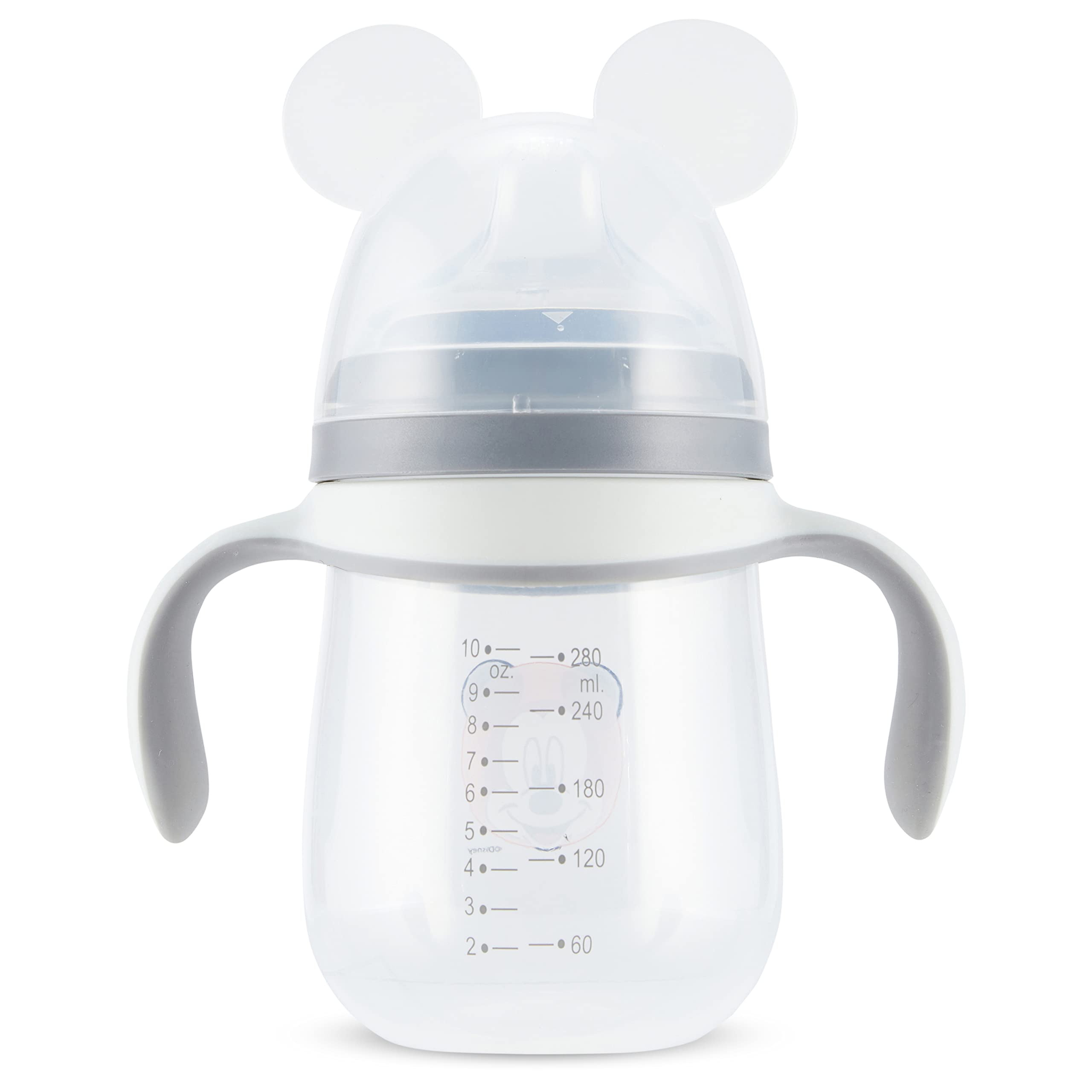 Disney Sippy Cups for Toddlers, Learner Cups for Kids with Pacifier, BPA-Free Trainer Cup with Handles, Leak-Proof Minnie Mouse and Mickey Mouse Sippy Cups, Perfect Unisex Gift for Children