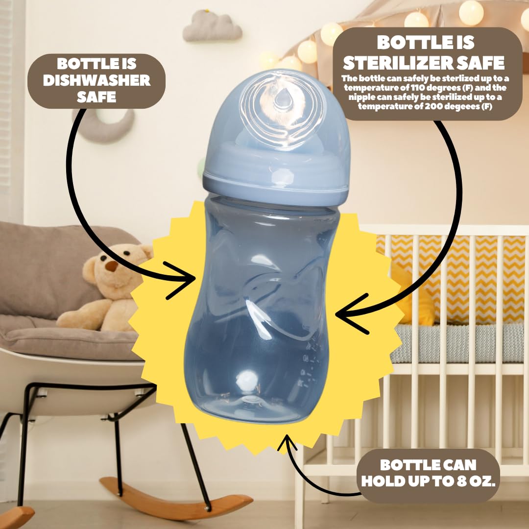 Brew Pants Soft Drink Themed Coozies for Baby Bottles - Funny Gift for New Parents & Baby Showers - (2 Premium Designed Neoprene Coozies + BPA/Lead/Phthalate Free Bottle Included)