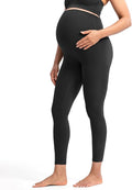 POSHDIVAH Women's Creamluxe Maternity Leggings 25"/28" Over The Belly Pregnancy Yoga Pants Active Workout Leggings