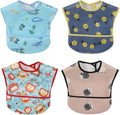 Baby bibs Waterproof Toddler bib - Feeding bib with Pocket for Infant Boy Girl Washable 6-36M