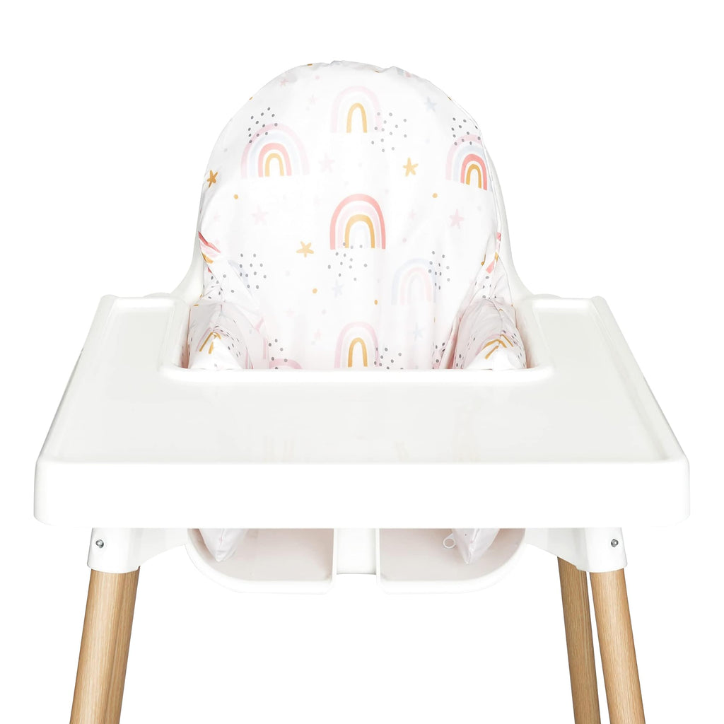 Nibble and Rest Highchair Insert Cover, Compatible for IKEA Antilop Highchair, High Chair Accessories Stain-Proof and Wipeable Insert Cover(Cushion NOT Included) (Rainbow with Stars)