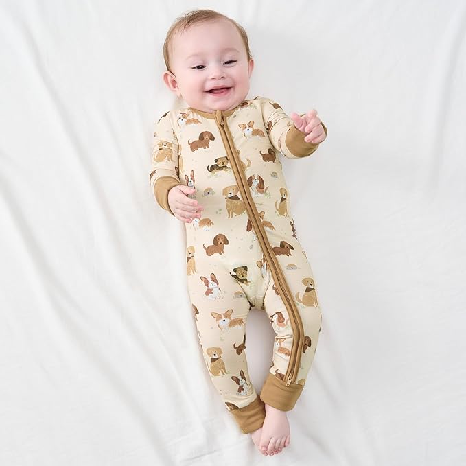 pureborn Baby Infant Boys Girls Sleeper Snug Fit Viscose from Bamboo Pajamas 0-24 Months