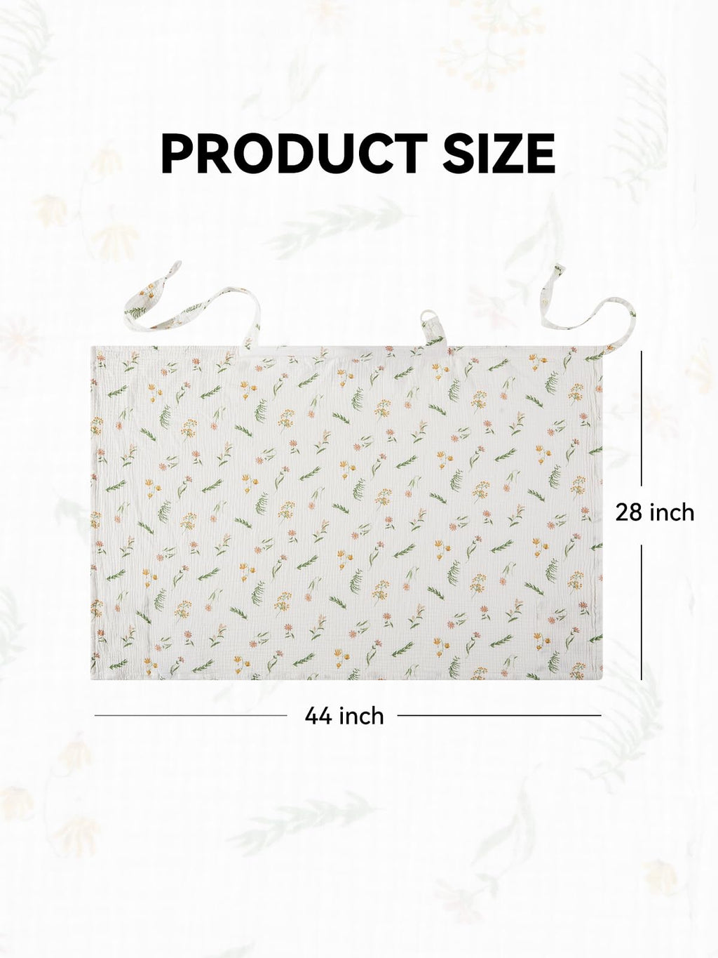 TILLYOU Muslin Nursing Cover for Baby Breastfeeding, 100% Cotton Breathable with Arch Neckline for Women, Daisy