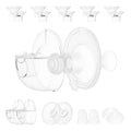 Two M5 24mm Full Set Collector Cup Only Compatible with Momcozy M5 and 10pcs 13/15/17/19/21mm Flange Inserts, Including Inserts*10, 24mm Flange*2, Collector*2, Duckbill Valve*2,Diaphragm*2