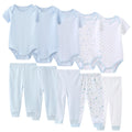 JELYLOVE 10 Pack Baby Boy Girl Bodysuits And Pants Sets New Born Outfits