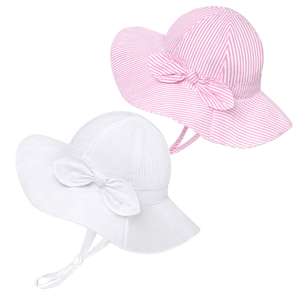 Baby Girl Sun Hat Kids Summer Beach Wide Brim Hats Toddler Bucket Hat 6-24M