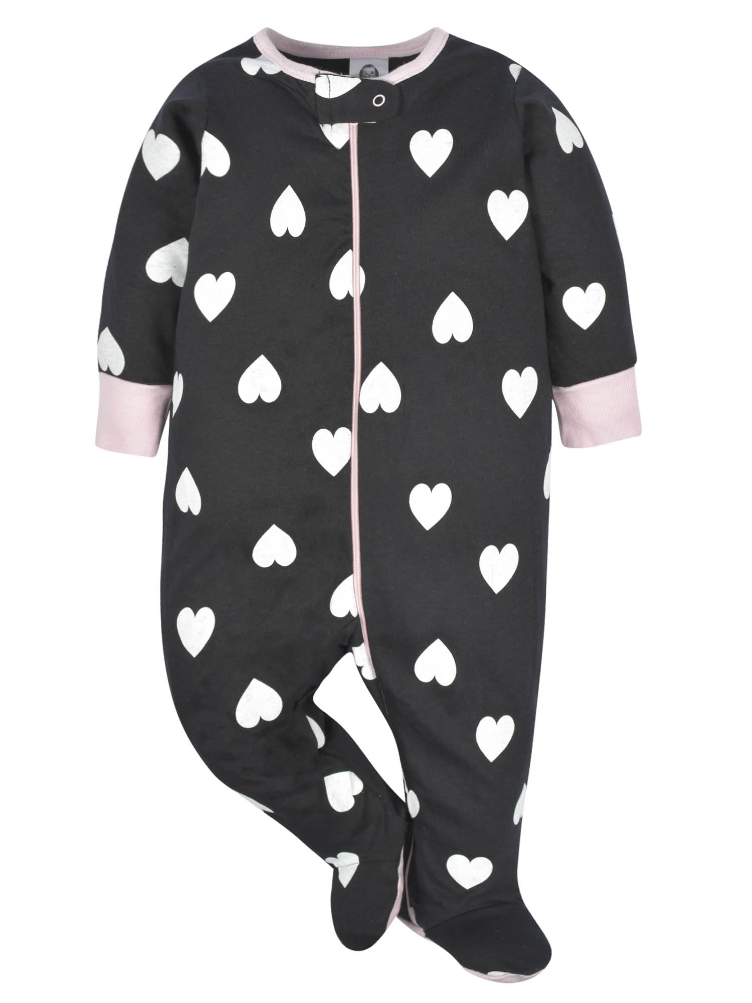 Gerber Baby Girls 4 Pack Sleep 'N Play Footie Bunny Smiley Newborn