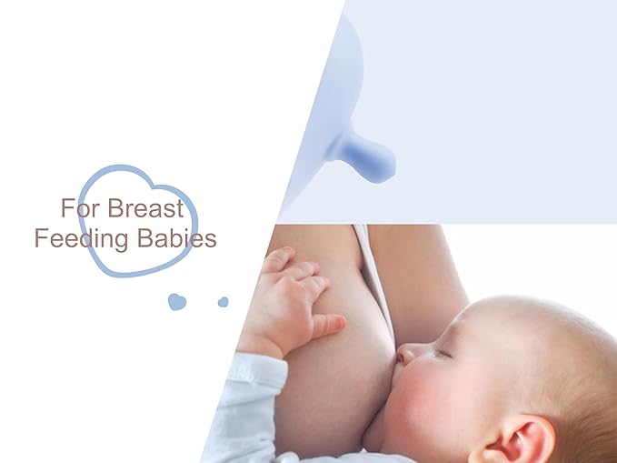 Smily Mia Shy Penguin Pencifiers for Breastfed Babies, Breastfed Essentials, Baby Essentials New Born Must Haves, Baby Pacifiers for 0-3,3-6,6-9Months Infants,Sky Blue