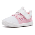 MORENDL Toddler Sneakers Baby Boys & Girls Barefoot Shoes Lightweight Breathable Walking Running Tennis Athletic Sport Shoes White Pink 6-9 Months