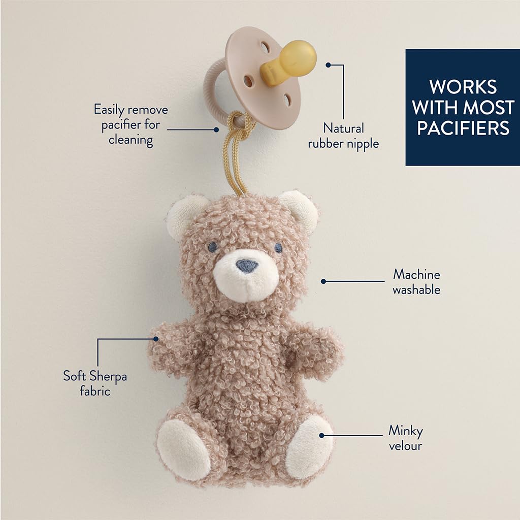Itzy Ritzy Pacifier & Lovey Set - Natural Rubber Pacifier with Plush Bear