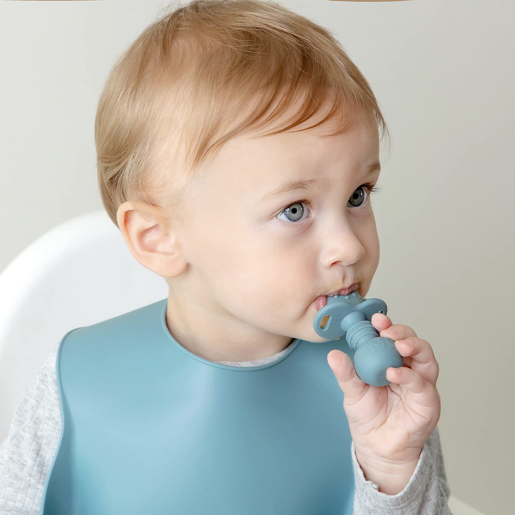 SAMiGO Silicone Baby Open Cup and Self Feeding Spoons Set, 6+ Months, 3 Pcs