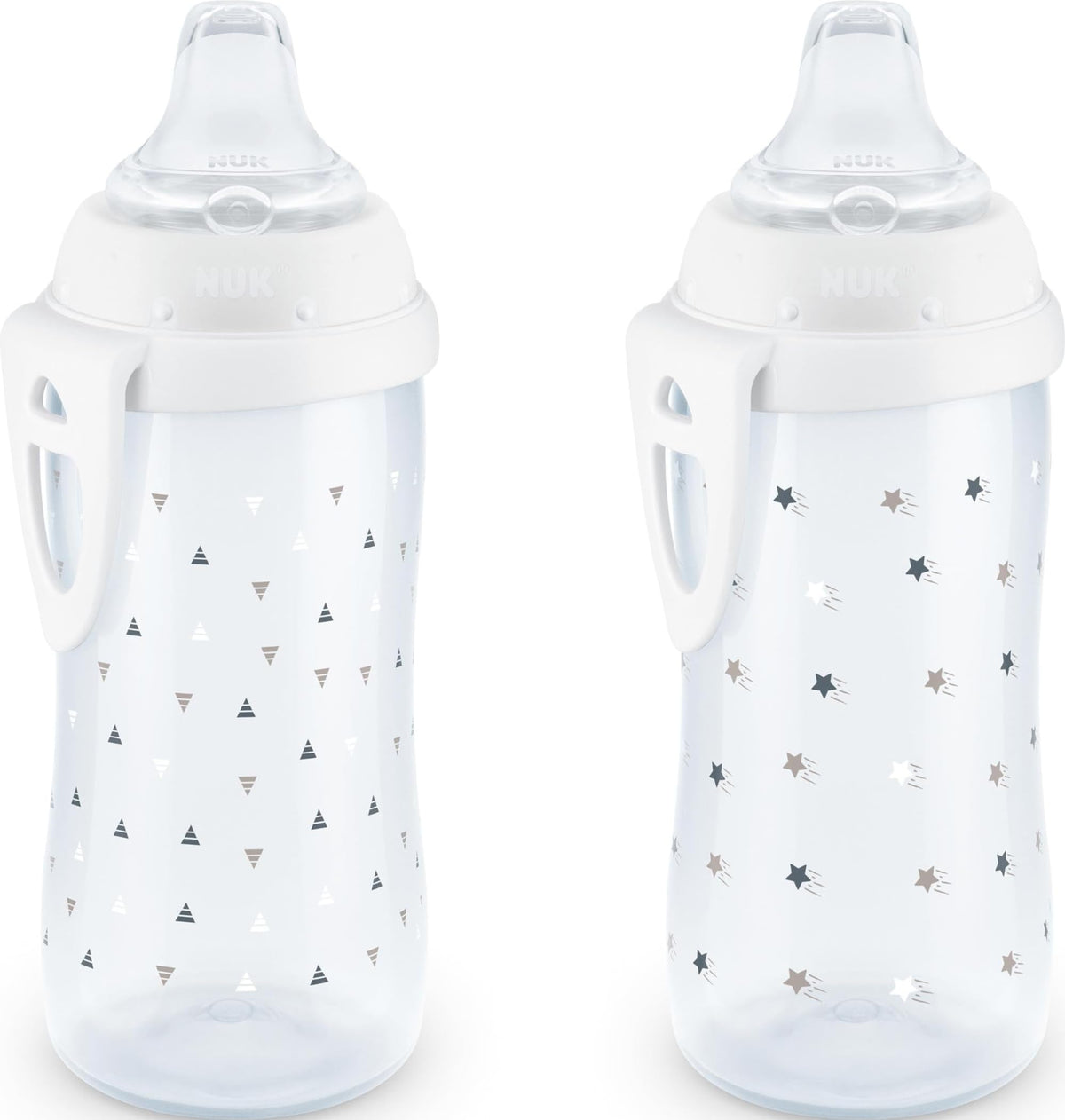 NUK Active Cup, Fun Fruits and Animals, Exclusive Collection, 10 Oz, Pack of 2 – BPA Free, Spill Proof Transition Sippy Cup