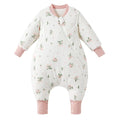 Duomiaomiao 3.5 TOG Toddler Sleep Sack 12-24 Months 100% Cotton Winter Side Open Zipper Baby Sleep Sack with Feet, Warm Toddler Wearable Blanket