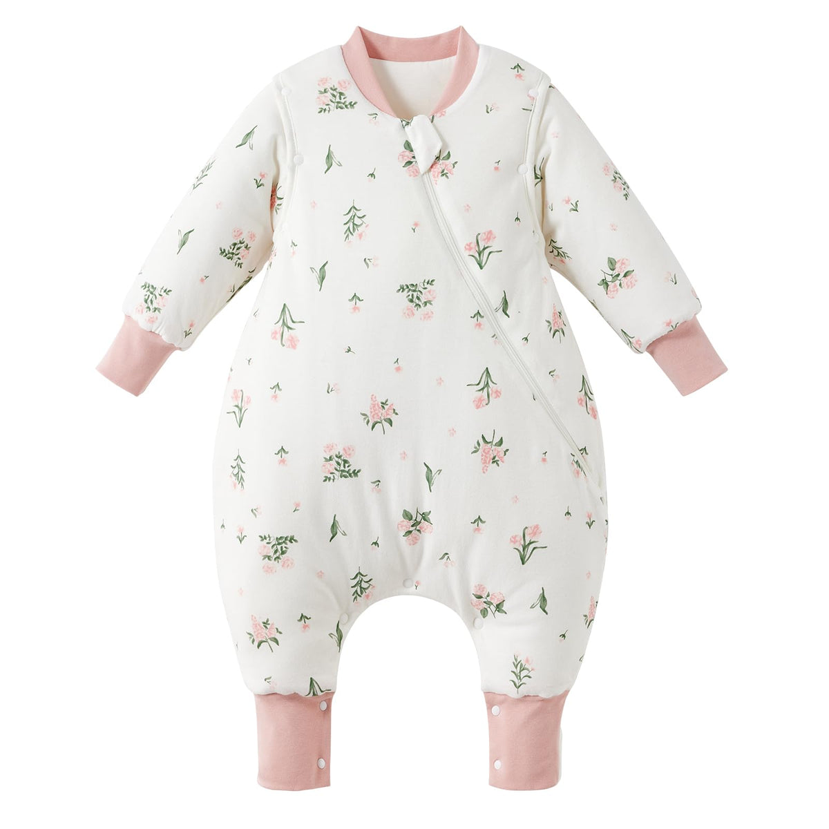 Duomiaomiao 0.5 TOG Toddler Sleep Bag 36-48 Months 100% Cotton Lightweight Baby Sleep Sack with Feet, Breathable Comfy Toddler Wearable Blanket