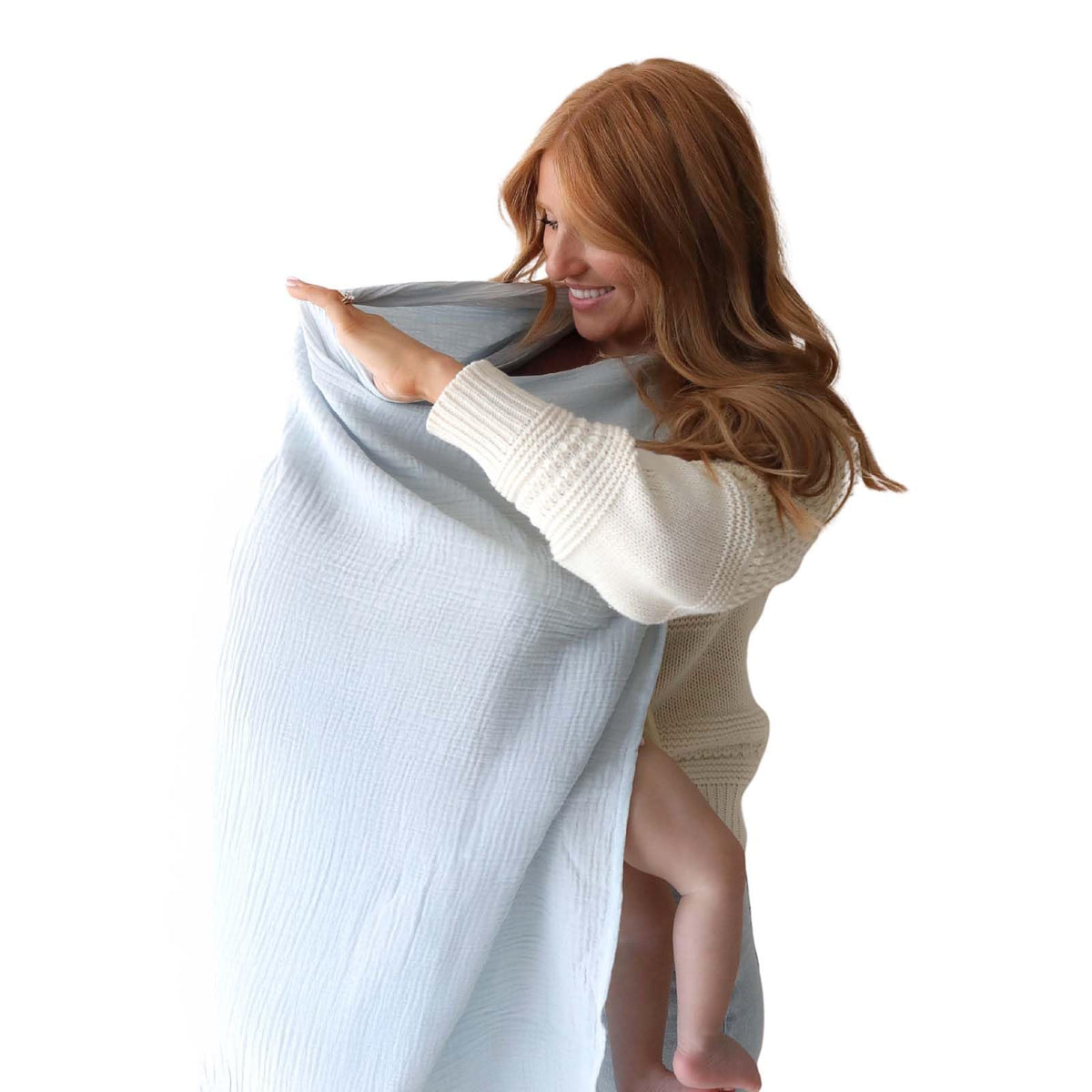 snuggle me Organic Muslin Nursing Cover Up For Baby Breastfeeding - Slate