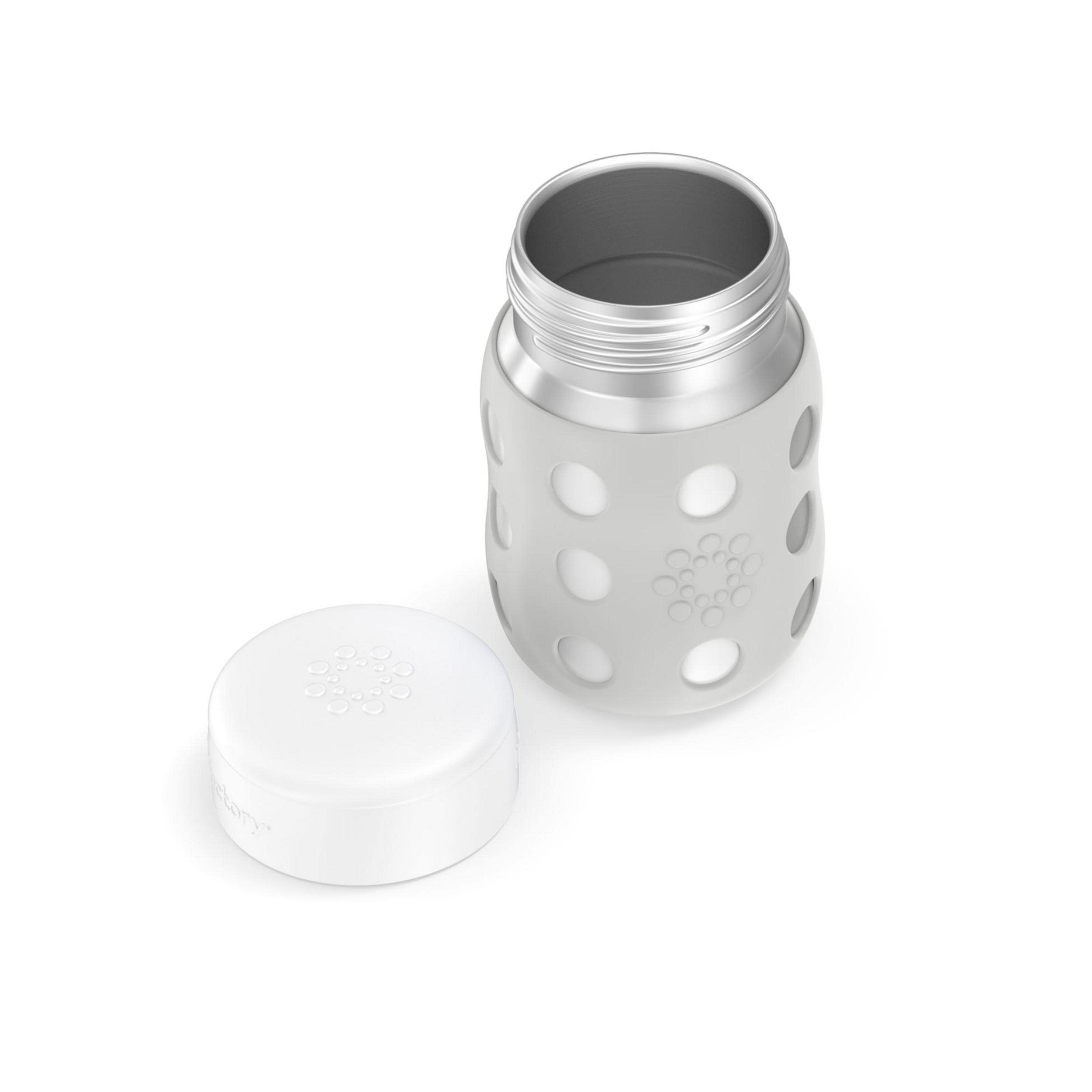 Lifefactory 8oz Stainless Steel Food Jar with Cap, Stone Gray