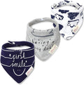 JN&LULU 3 Pack Newborn Baby Bibs Bandana Drool Bibs for Drooling Cotton Baby Gifts