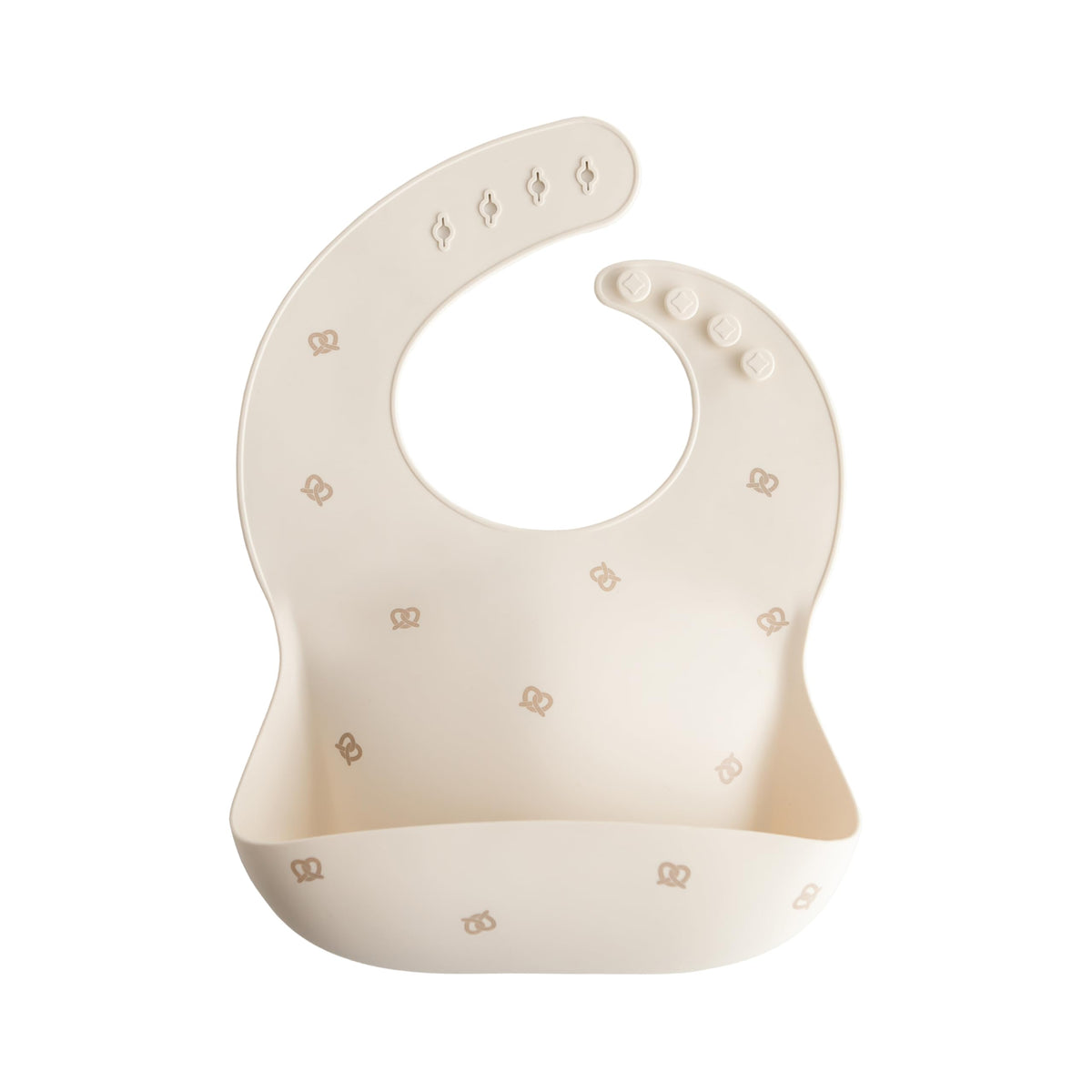 mushie Silicone Baby Bib | Adjustable Fit Waterproof Bibs (Rainbows)