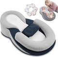 Rest Nest Baby Bed for Acid Reflux with Strap, Keesley Rest Nest Baby Bed 2026 Upgraded, 15° Incline, Machine Washable, 3D Airflow Fabric, for Comfortable Feeding & Rests Support (Regular)