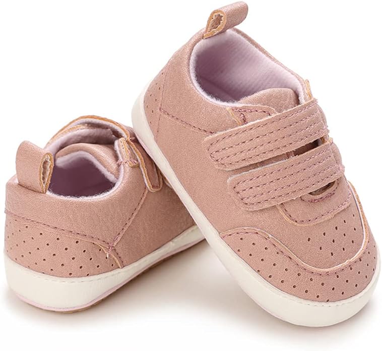 Clowora Baby Boys Girls Shoes Non-Slip Rubber Sole Sneakers Infant First Walking Toddler Crib Shoes Newborn Loafers Flats.