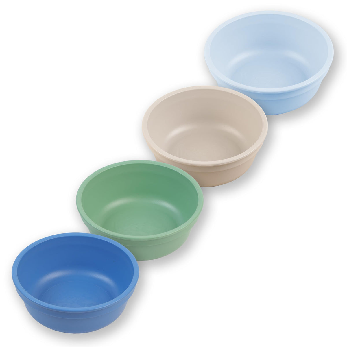 Re-Play 12 oz. Toddler Bowls Set of 4 - Kids Deep-Walled, Durable & Reusable Snack and Meal Bowls, Dishwasher & Microwave Safe, BPA-Free, Made in USA from Recycled Plastic, Christmas