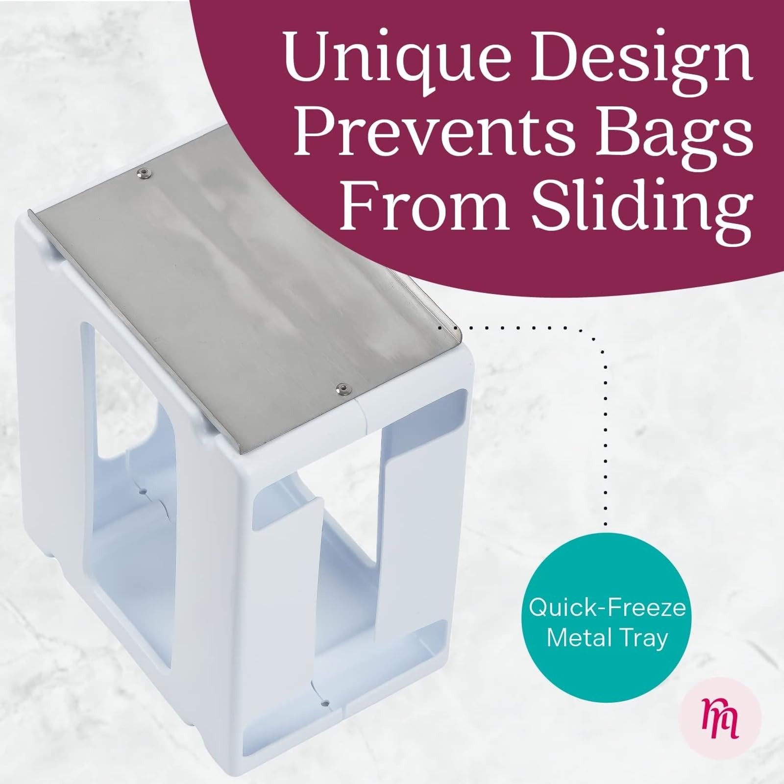 Nurse & Nourish Breast Milk Storage Tower & Freezer Organizer Bin - Space-Saving Rack for Breast Milk Storage Bags - Flat-Freeze Tray for Freezer Bins - First-In, First-Out for Baby Essentials - White