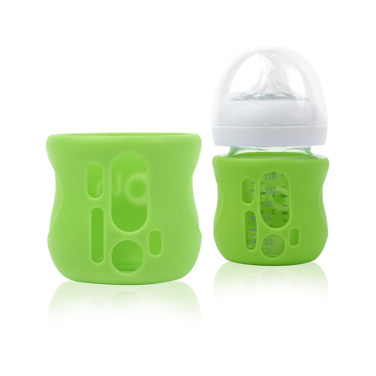 Olababy Silicone Sleeve for Avent Natural Glass Baby Bottles (4 oz, Pink)