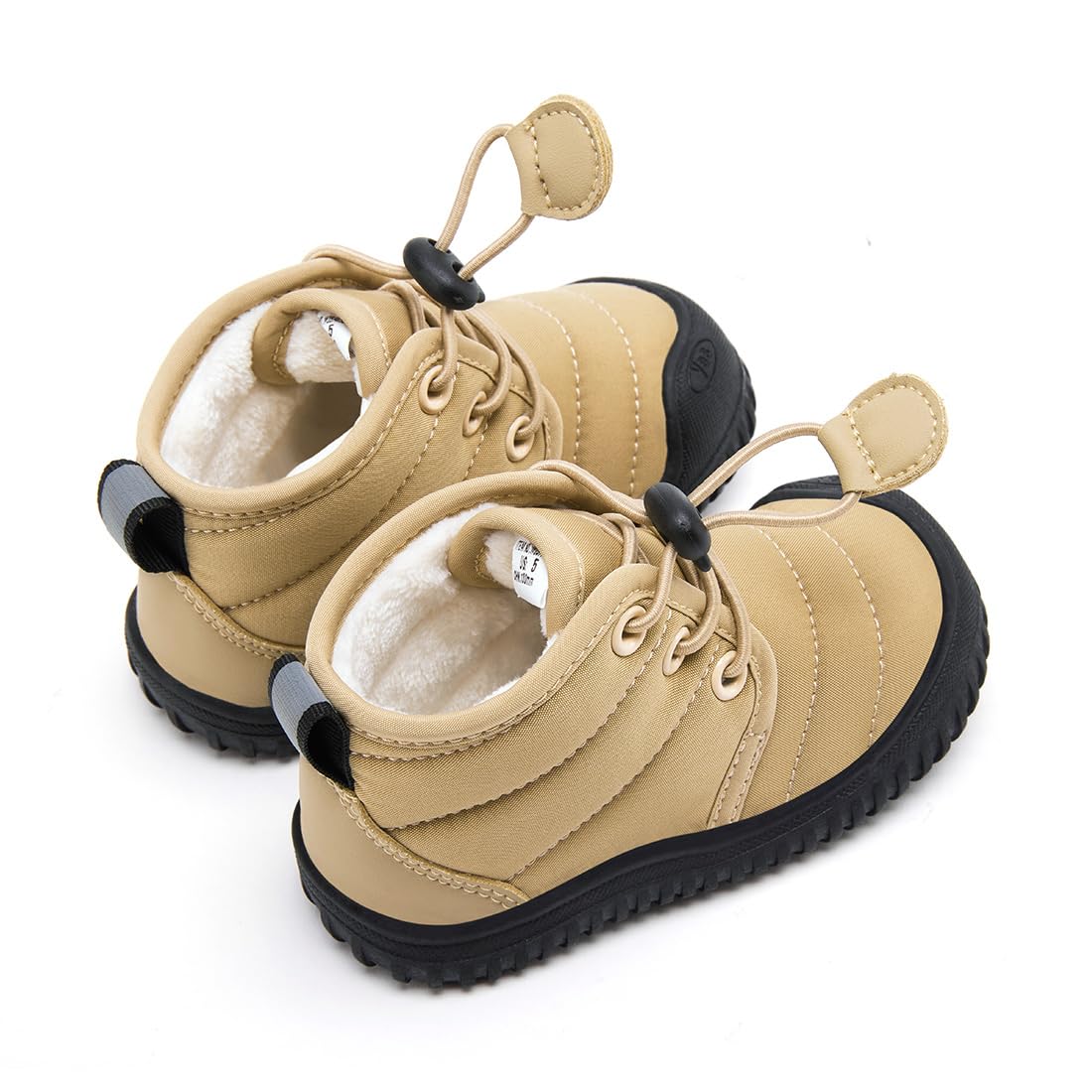 BMCiTYBM Toddler Baby Snow Winter Boots Boys Girls Shoes Non Slip First Walking Infant 2 2.5 3 3.5 Years Camel Size 8 Toddler