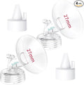 Electric Breast Pump Parts Compatible with Spectra S1/S2/9 Plus, 2Pcs Duckbill Valves and 2Pcs 27mm Flange (Not Original Spectra Accessories)