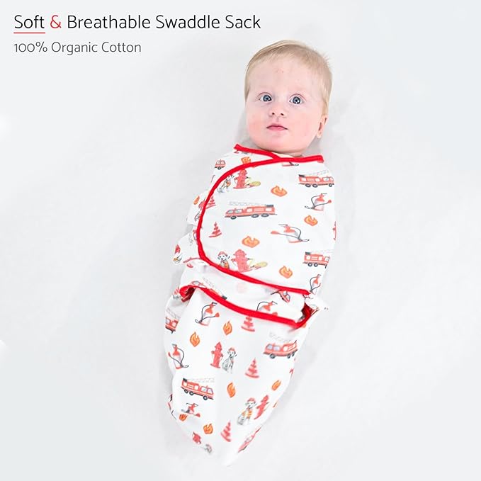 LollyBanks Baby Swaddles, 100% Organic Cotton Swaddle for Newborns Boys and Girls, 3-6 Months Swaddle Sacks with Easy Change Zipper, Newborn Swaddles Baby Registry (Dog Print)