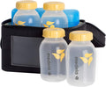 Medela Breast Milk Cooler Set with Ice Pack & 4X 5oz Storage Bottles