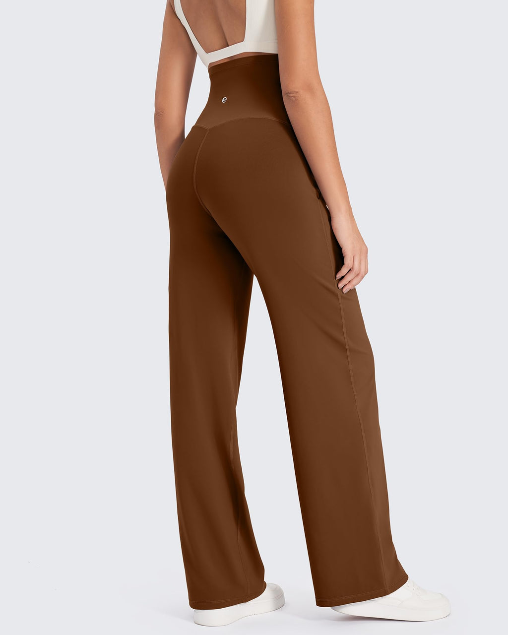 G4Free Pregnancy Pants with Pockets Stretchy,Dark Coffee,XS,Regular