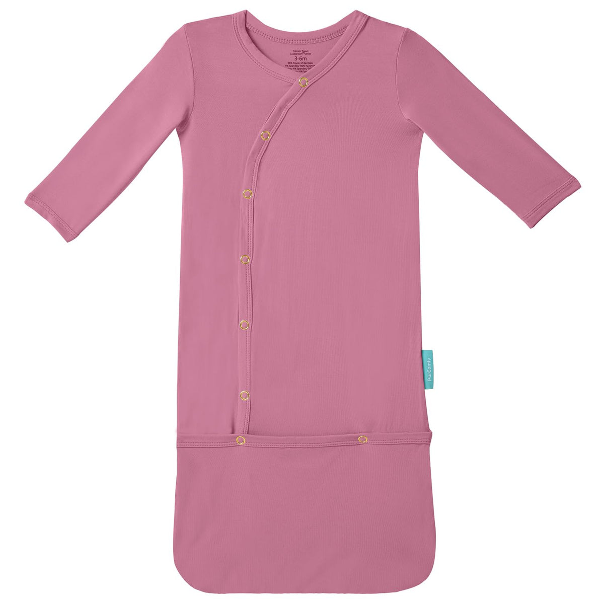 PurComfy Supersoft Bamboo Viscose Baby Sleeper Gowns, 0-3 Months