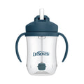 Dr. Brown's Milestones Baby's First Straw Cup, Training Cup with Weighted Straw, 9 oz/270 mL, BPA-free, 6m+, Dark Blue, 1-Pack
