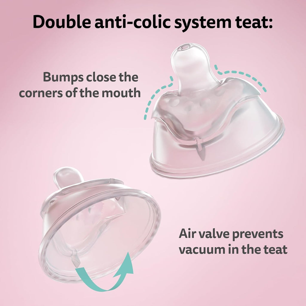 Herobility Anti-Colic Baby Bottles 8.5 fl oz/240ml - Pack of 3 Plastic Baby Bottles, Fast Flow Plastic Bottles, Breast-Shaped Teat for Breastfed Babies, Small Baby Bottles, Swedish Design, Batman