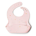 Loulou Lollipop Waterproof Silicone Feeding Bib for Babies & Toddlers, Catch-All Pouch, Easy Clean, 3–36 Months – Confetti Blush