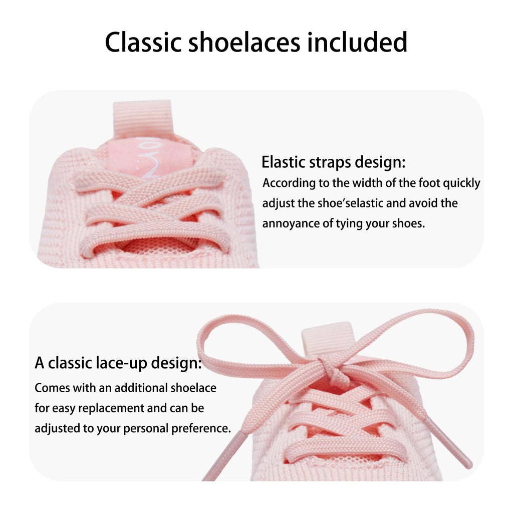 MORENDL Toddler Shoes Baby Walking Sock Shoes Infant Sneakers Boy Girl Barefoot Tennis Shoe Non-Slip Brethable Light Orange Size 9
