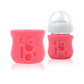 Olababy Silicone Sleeve for Avent Natural Glass Baby Bottles (4 oz, Pink)
