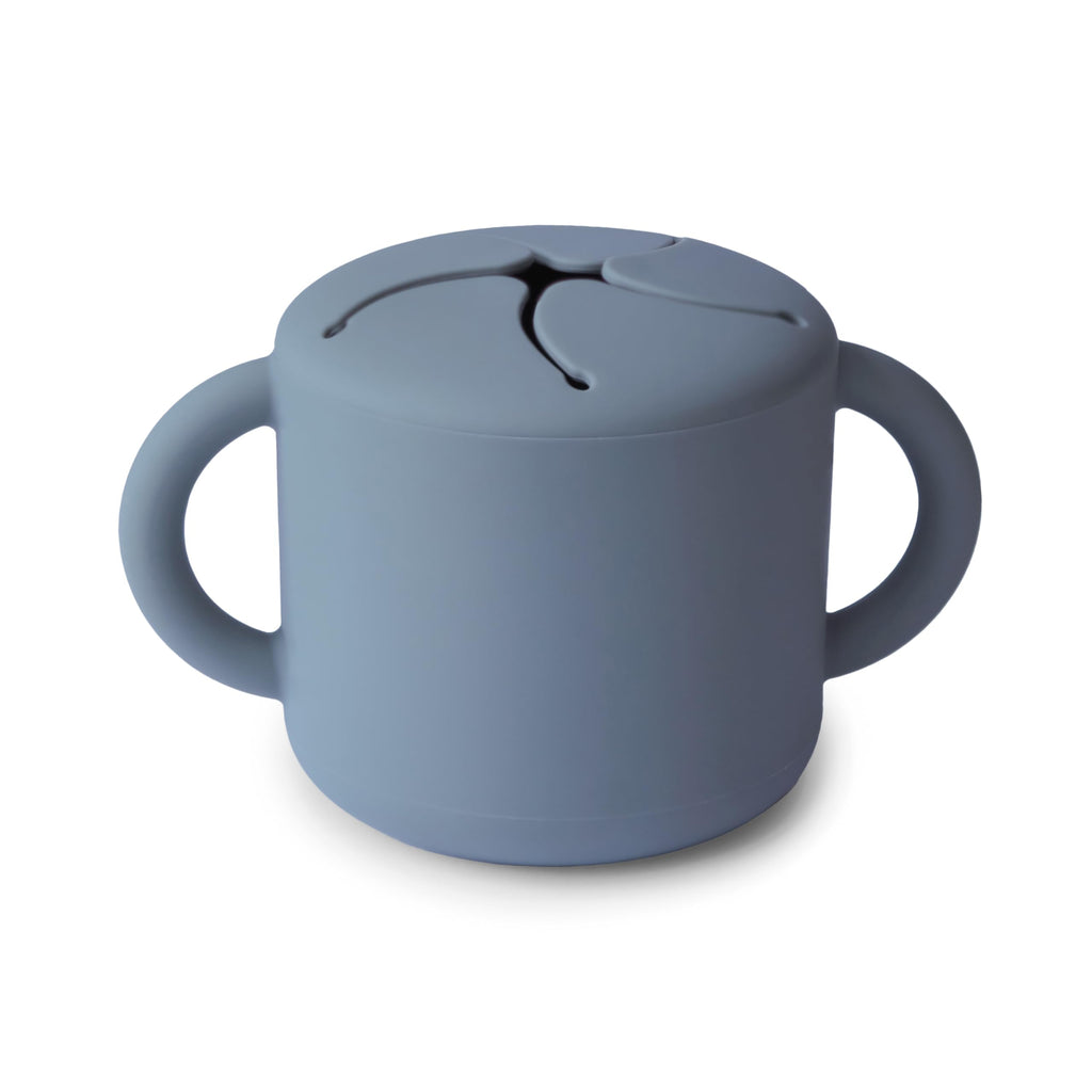 mushie Silicone Snack Cup | Spill Proof Food Container (Tradewinds)
