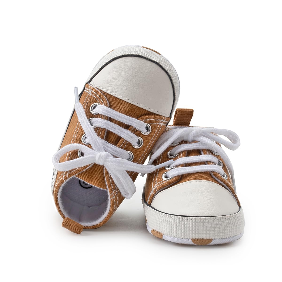 Meckior Save Beautiful Baby Girls Boys Canvas Sneakers Soft Sole High-Top Ankle Infant First Walkers Crib Shoes